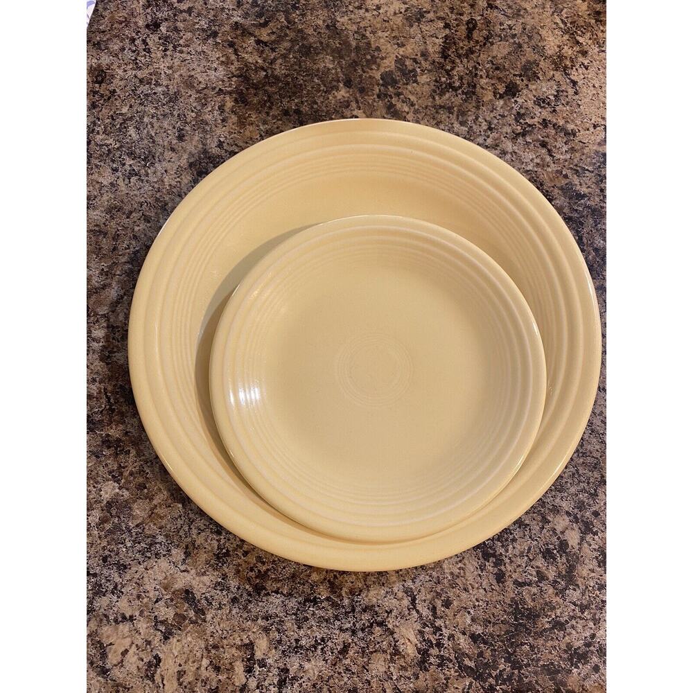 Fiestaware Homer Laughlin Dinner & Salad/Dessert Plate Set Sunflower Yellow